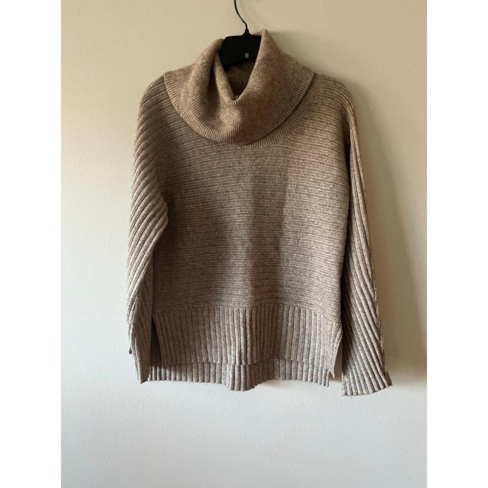 MOTH by Anthropologie Cowl Neck Brown Sweater Small